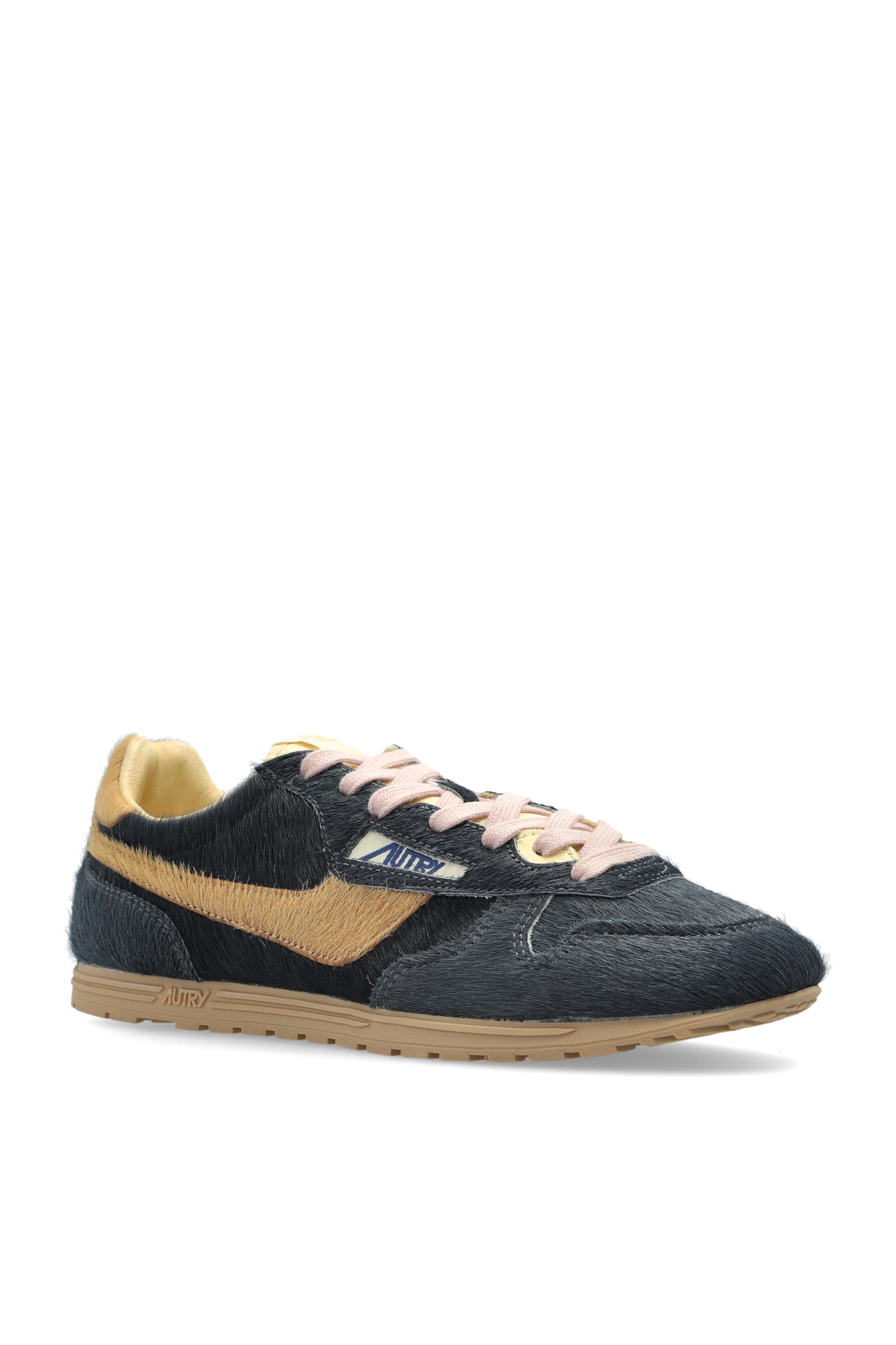 スニーカー AUTRY YELLOW WINDSPIN SNEAKERS AUTRY Windspin leather-trimmed brushed suede sneakers | NET